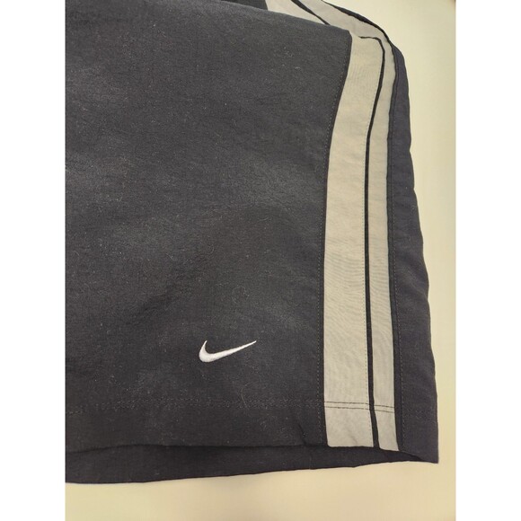 VTG Nike Swim‎ Trunks Men's L Black Y2K Long Baggy Pockets Lined Drawstring - Picture 5 of 5
